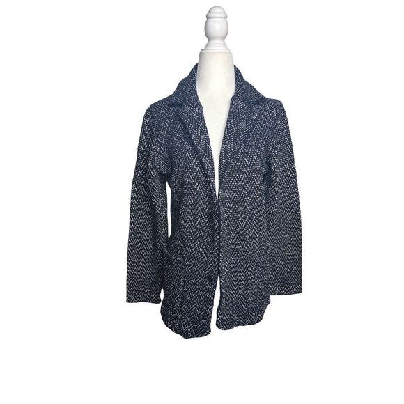 Massimo Dutti Knit Wool Blend Collared Blazer Sweater Jacket‎ Size Small Women's - Picture 3 of 10